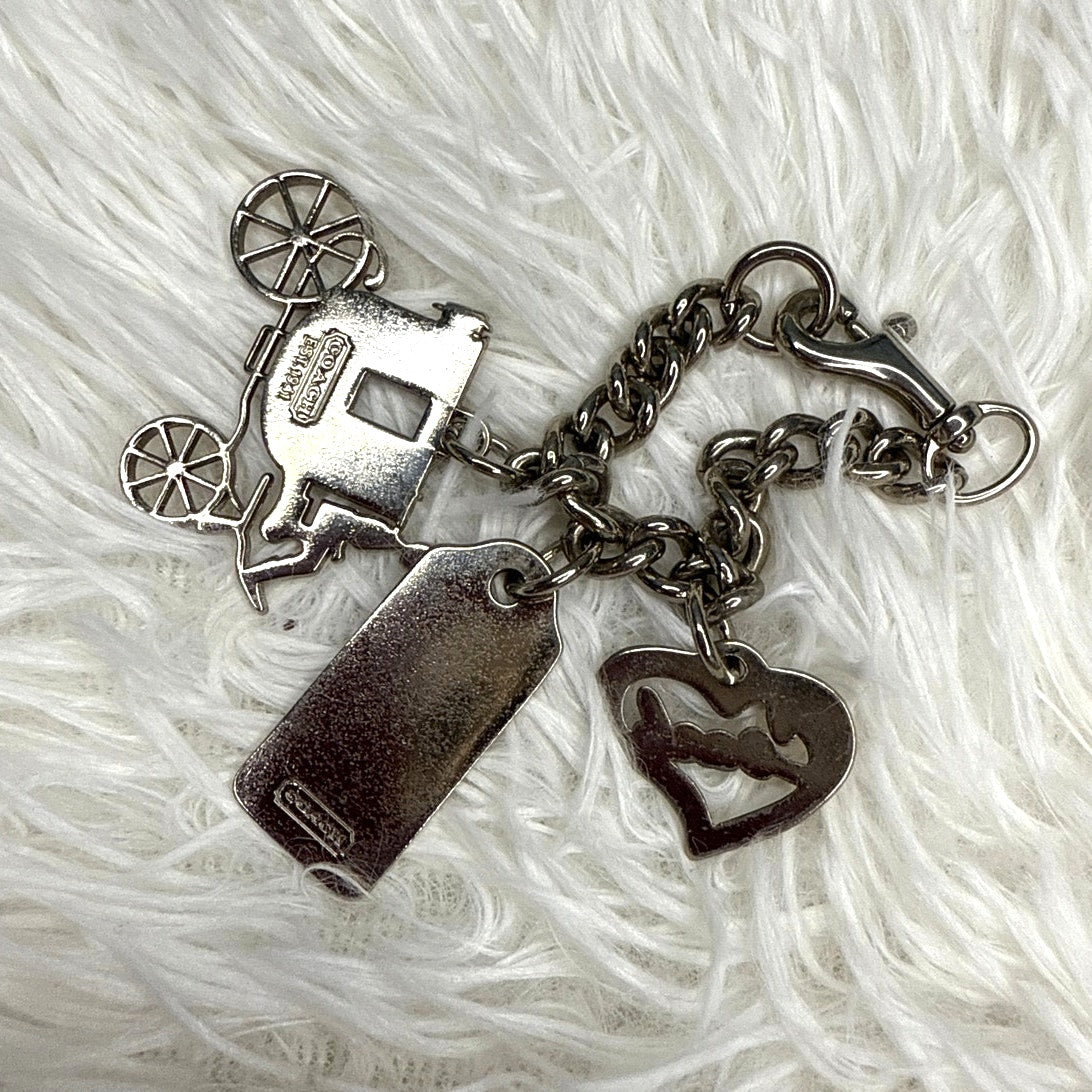 Vintage COACH y2k Carriage Heart Hangtag Bag Charm Key Fob