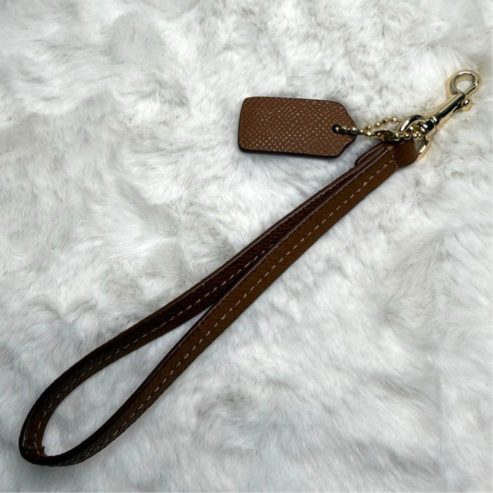 Coach Brown Replacement Hangtag Wristlet Strap