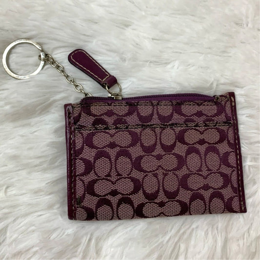 y2k Coach Purple Card Holder Coin Purse Wallet