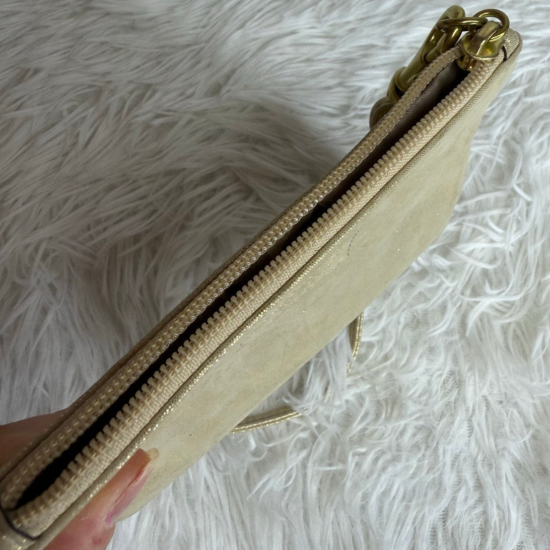 COACH Gold Poppy Wristlet