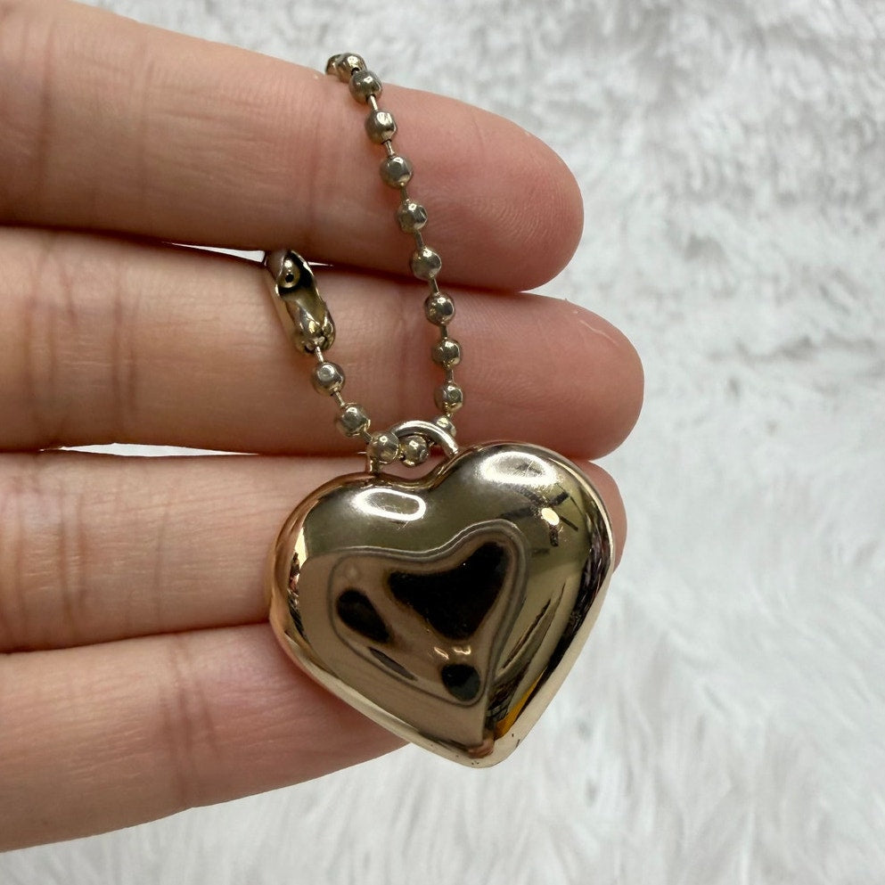 1" COACH Heart Lock Fob Bag Charm Hang tag Hangtag
