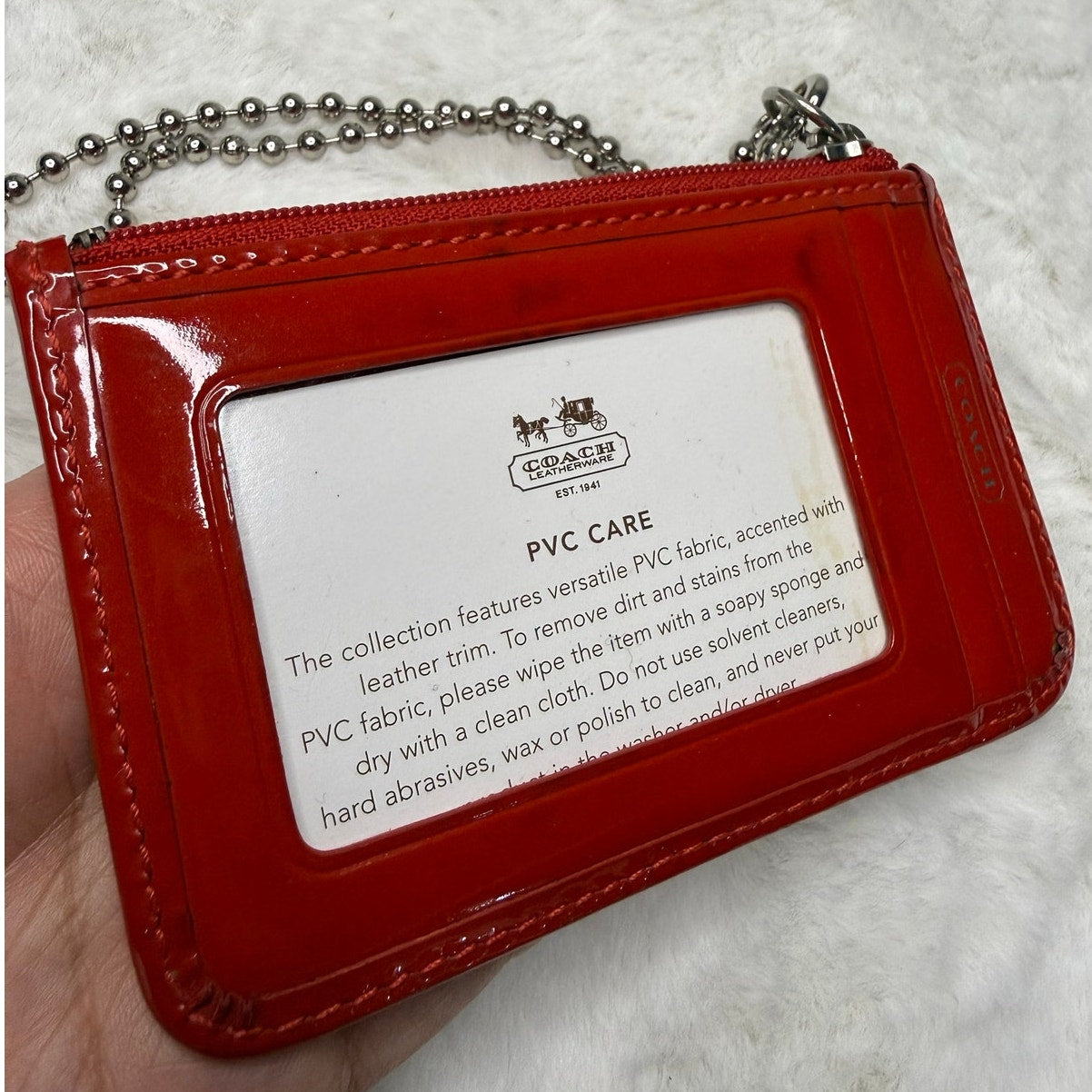 COACH Y2K Rare Poppy " Cherry " Limited Edition Card Holder Wallet
