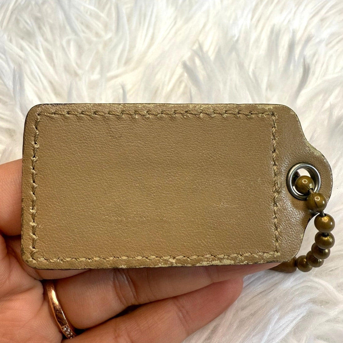2.5" COACH Fob Bag Charm Hang tag Hangtag