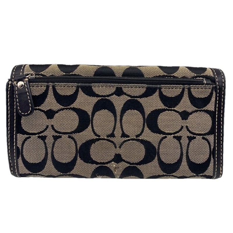 COACH Black Signature Canvas Wallet