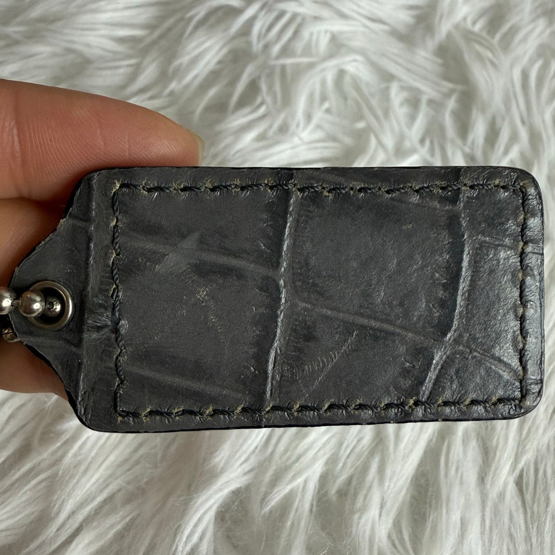 2.5" COACH Crocodile Fob Bag Charm Hang tag Hangtag