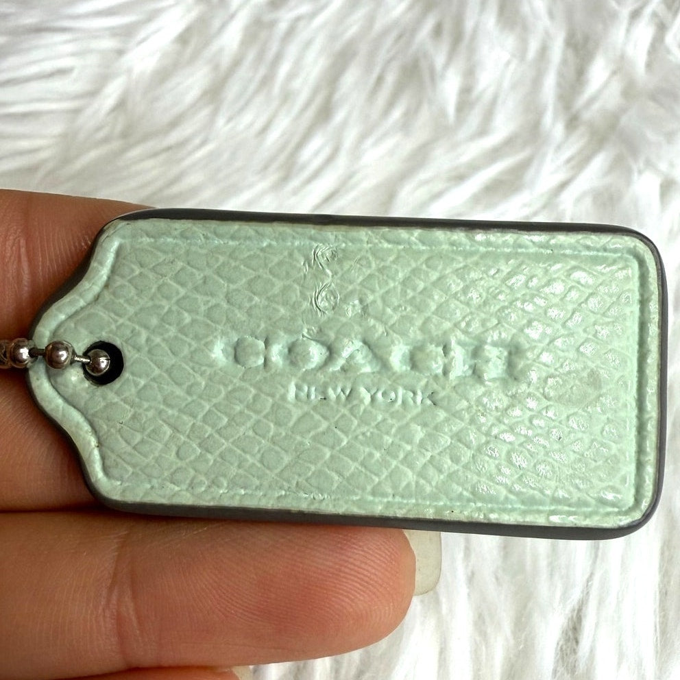 1.5" COACH  Fob Bag Charm Hang tag Hangtag