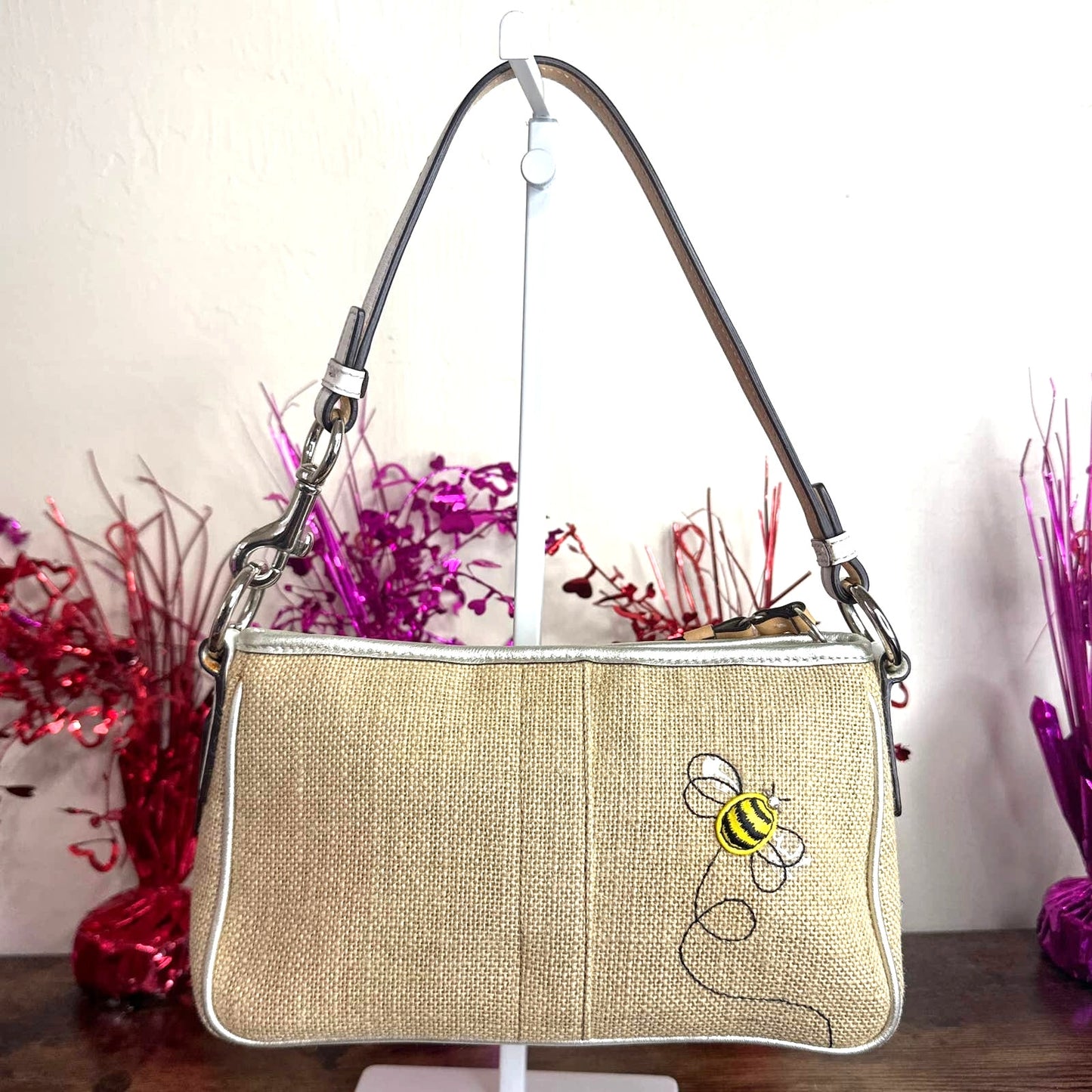 y2k COACH Vintage Bumble Bee Floral Mini Bag Demi