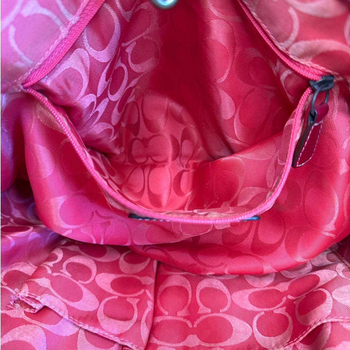 Vintage COACH y2k Red Natural Legacy Straw Tote Bag