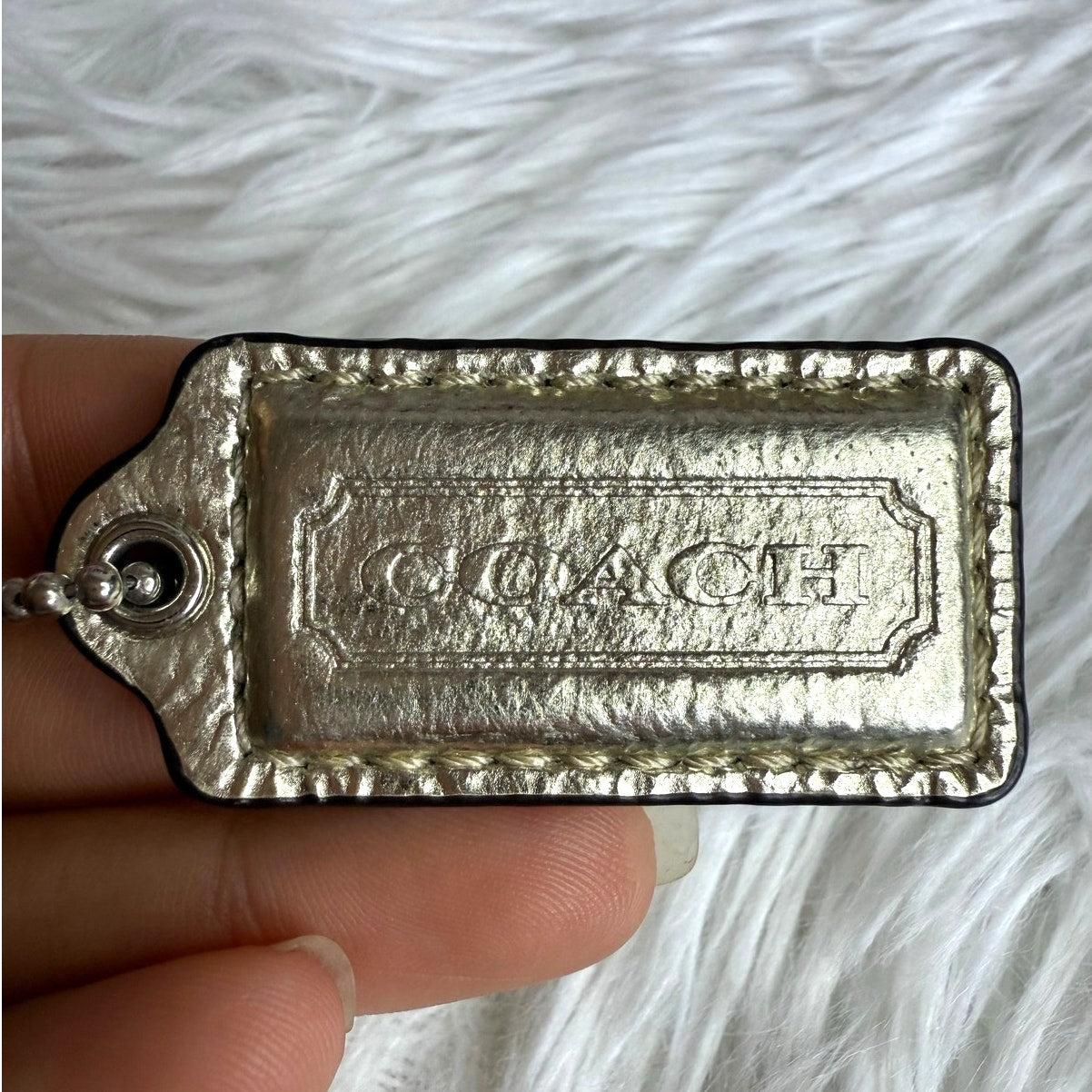 1.5" COACH  Fob Bag Charm Hang tag Hangtag