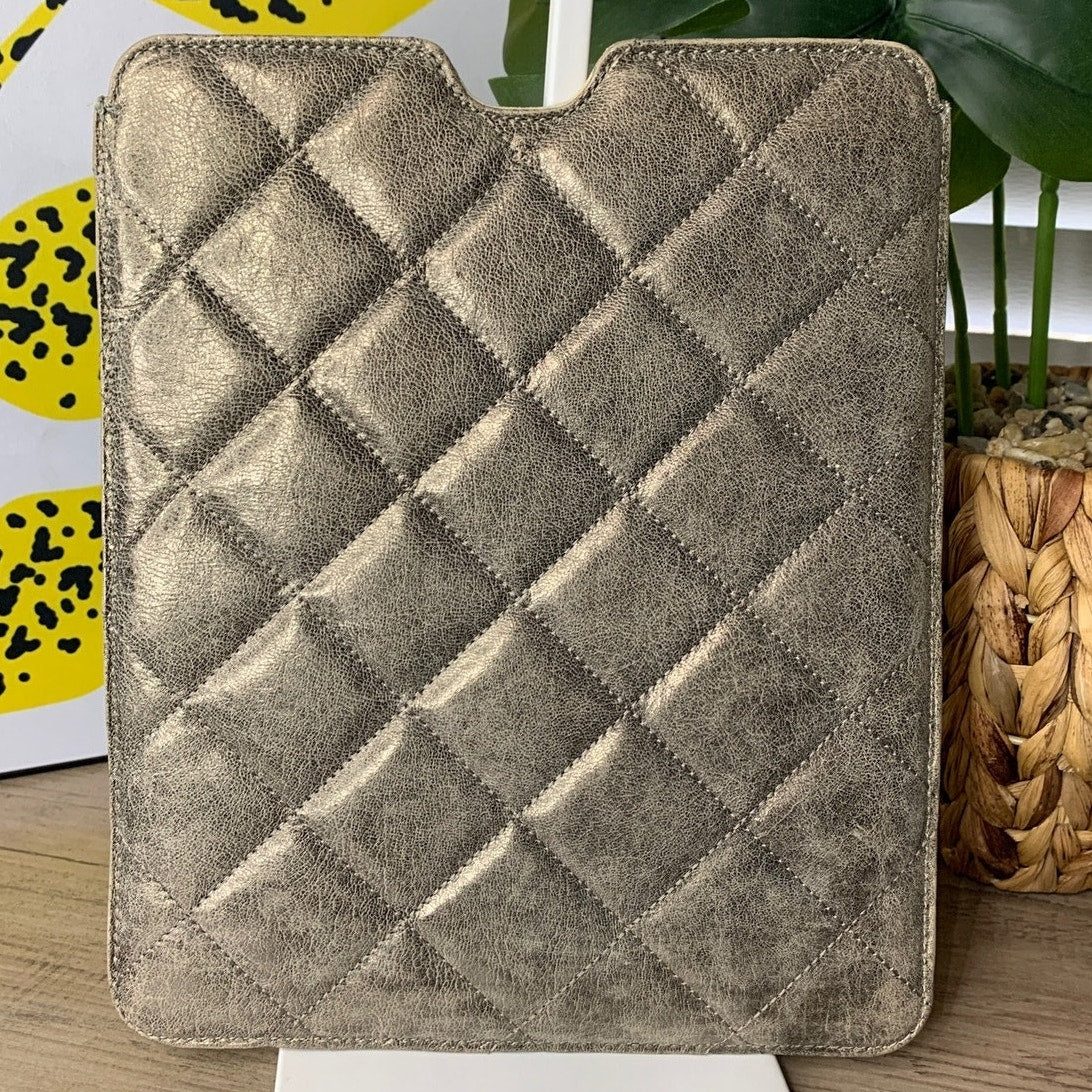 Michael Kors Metallic Broze Ipad Tablet Sleeve Slim