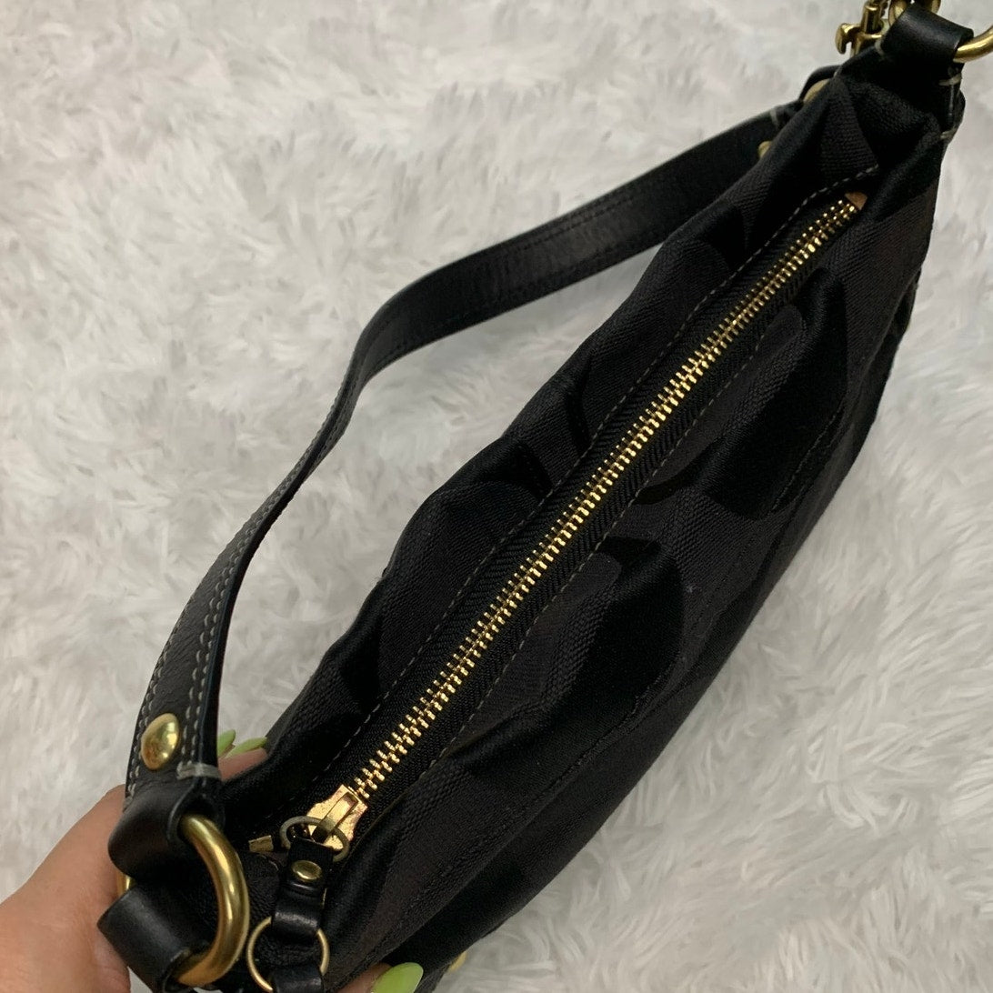 Vintage Coach y2k Carly Canvas Leather Mini Shoulder Bag