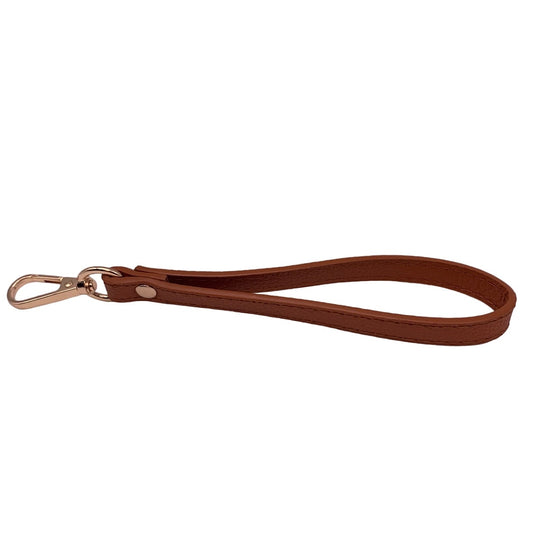 Earthy and Gold Wrist Strap Purse Bag Strap 20CM PU Leather Handles
