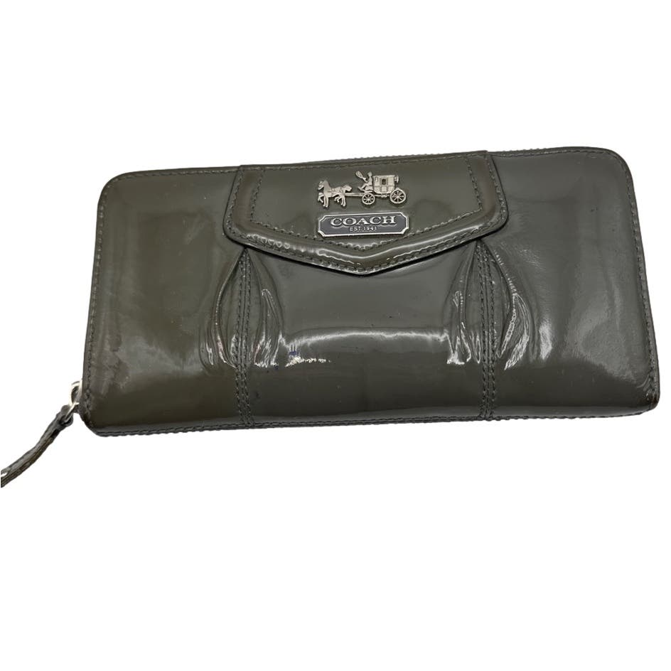 COACH Gray Patent Leather Wallet