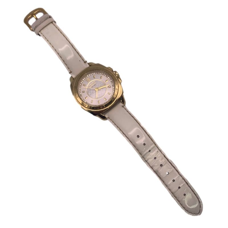 COACH Boyfriend Gold-tone Patent Leather Ladies Wristlet Watch