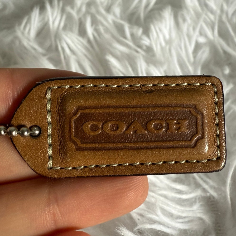 1.5" y2k COACH Vintage Fob Bag Charm Hang tag Hangtag