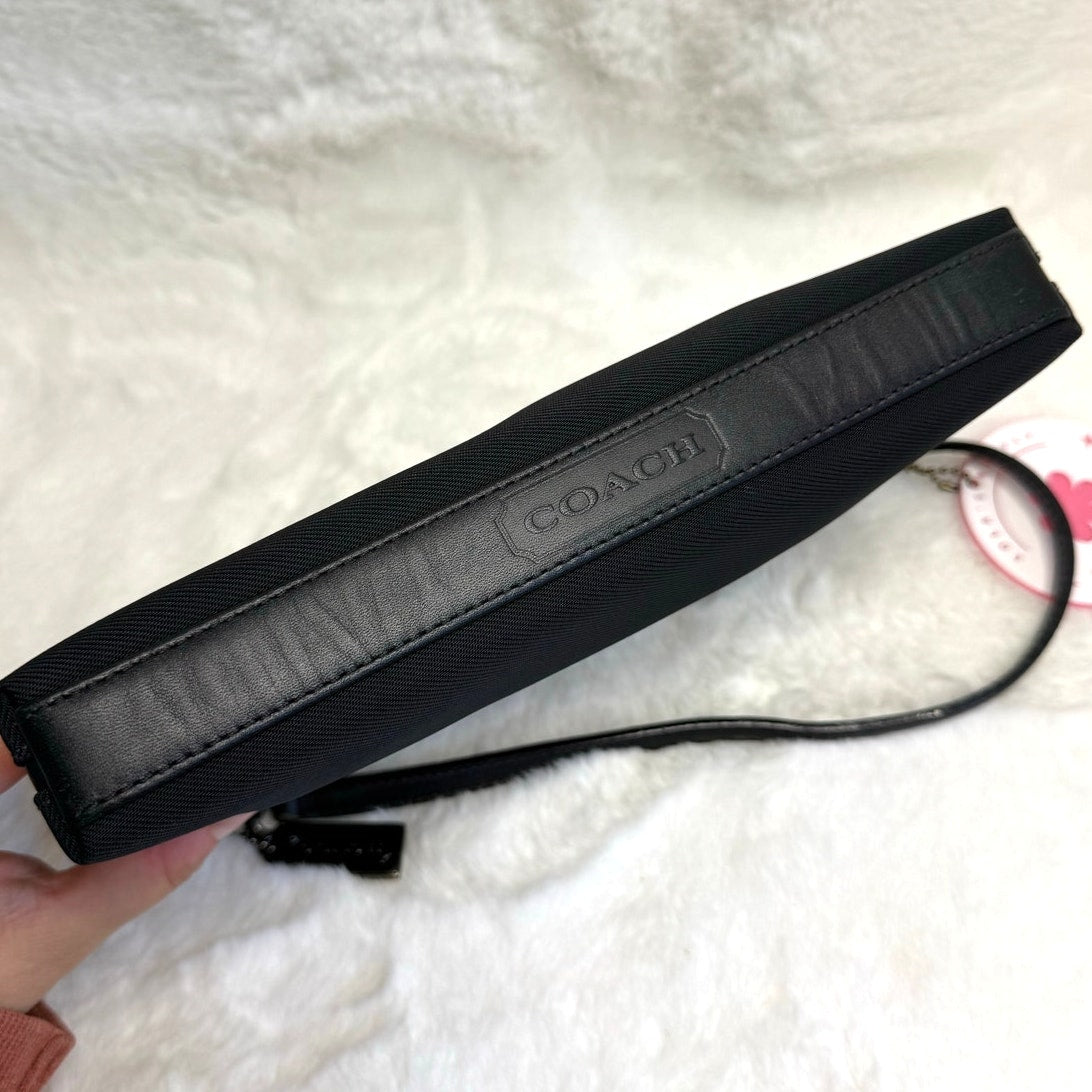 Vintage COACH y2k Mercer Demi Pochette Black Canvas Twill