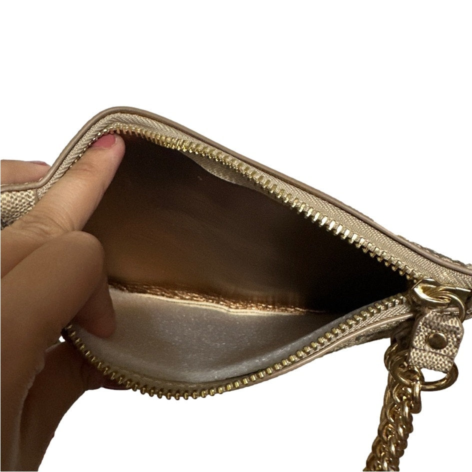 MICHAEL KORS Gold Signature with Chain Belt Bag