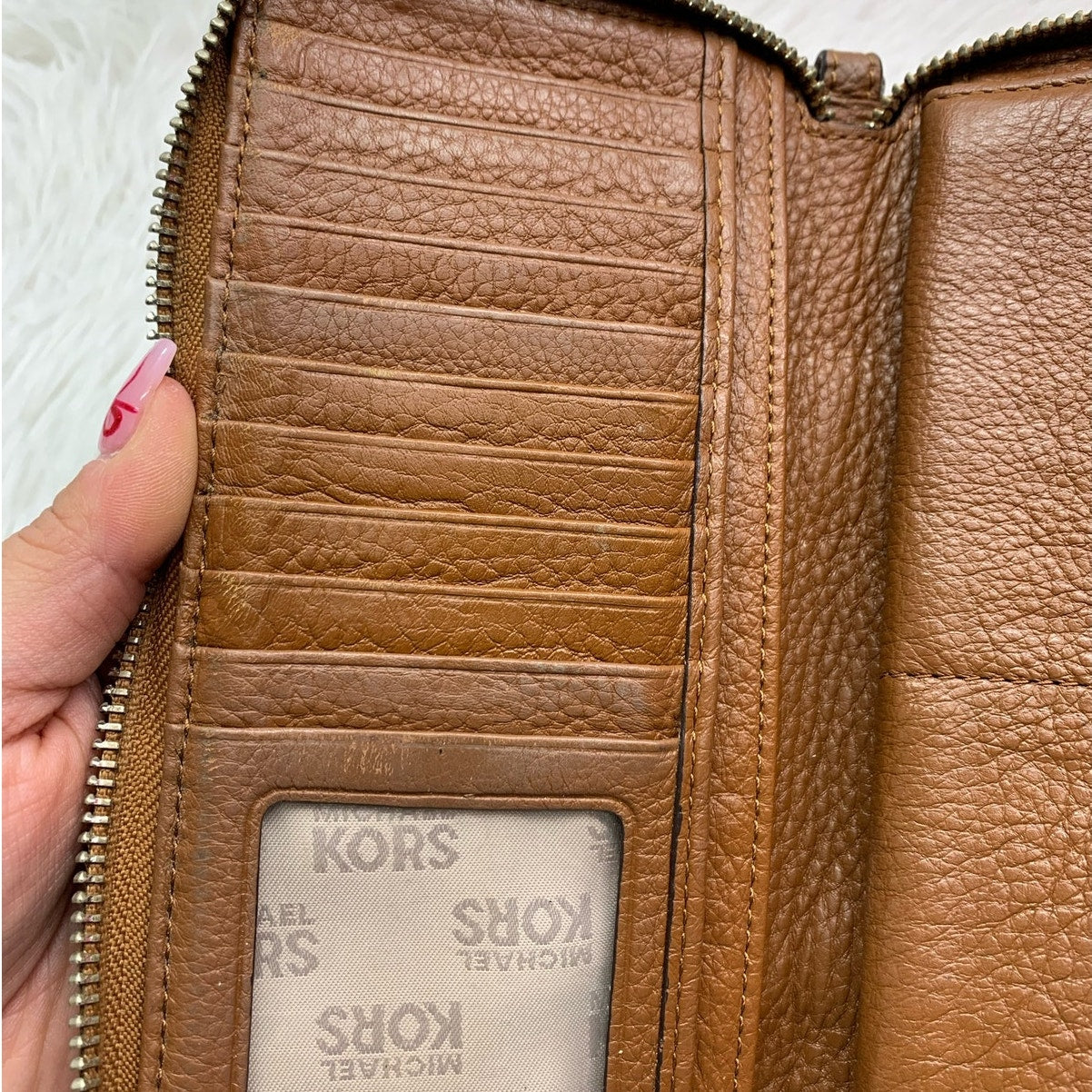 Michael Kors Brown Zip Around Wallet