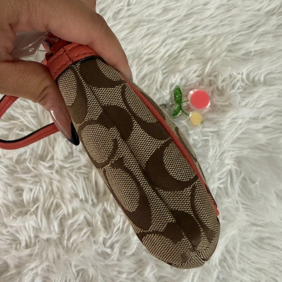 NWT COACH Campbell Signature Laura Mini Purse Wristlet F51661