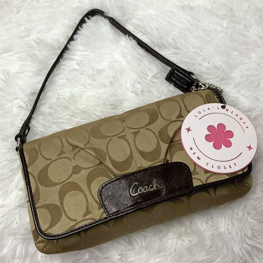 y2k Coach Brown Ashley Mini Purse Wristlet