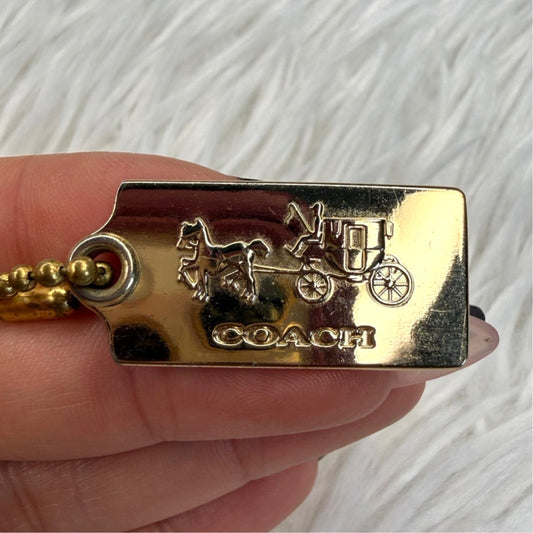 1" COACH Carriage Fob Bag Charm Hang tag Hangtag