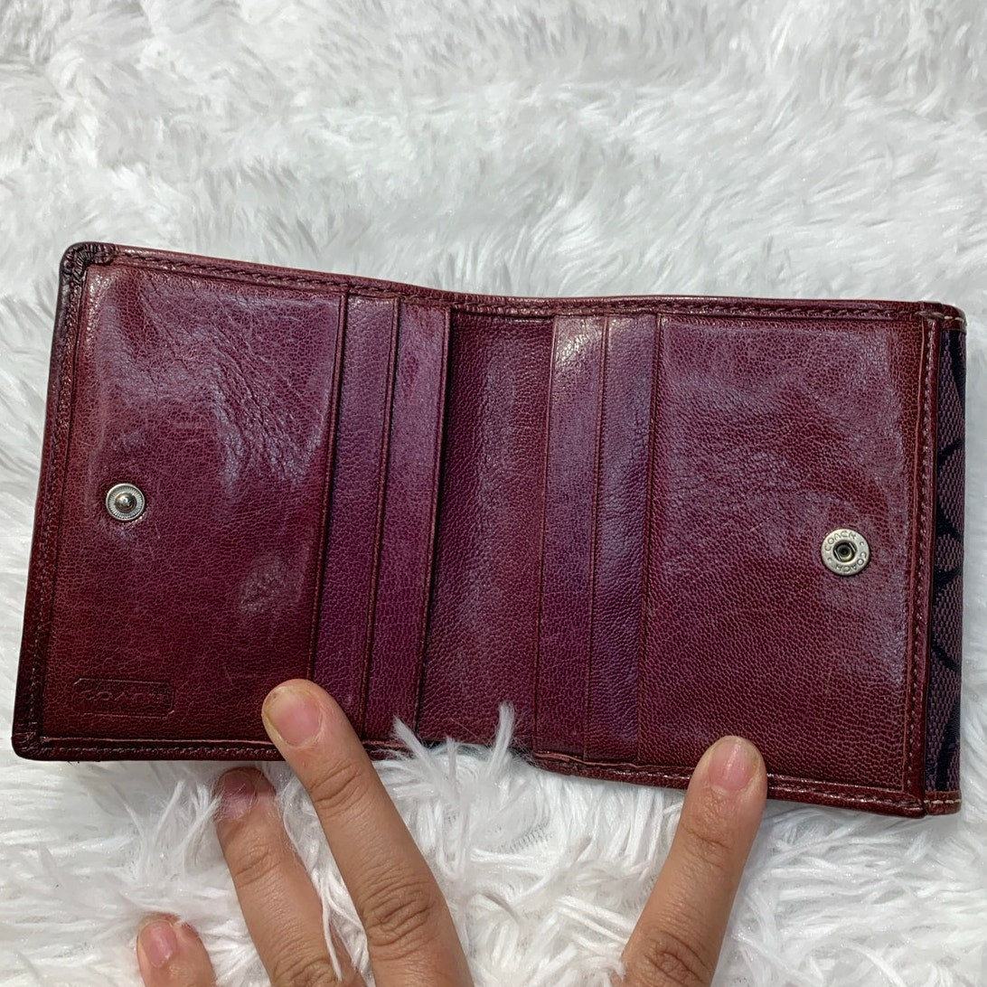 y2k Coach Burgundy Wallet