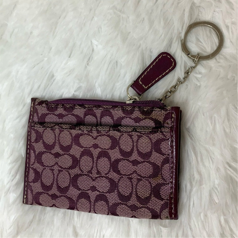 y2k Coach Purple Card Holder Coin Purse Wallet