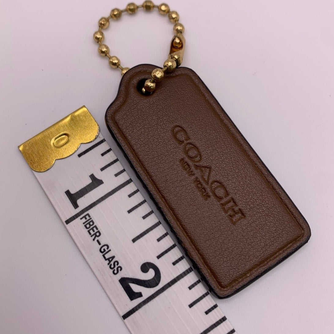 COACH Brown Replacement Hang Tag Bag Charm