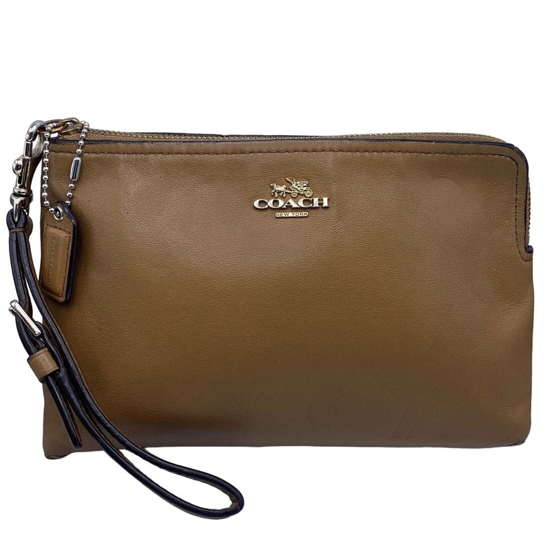 COACH Brown Wristlet with Card Slots