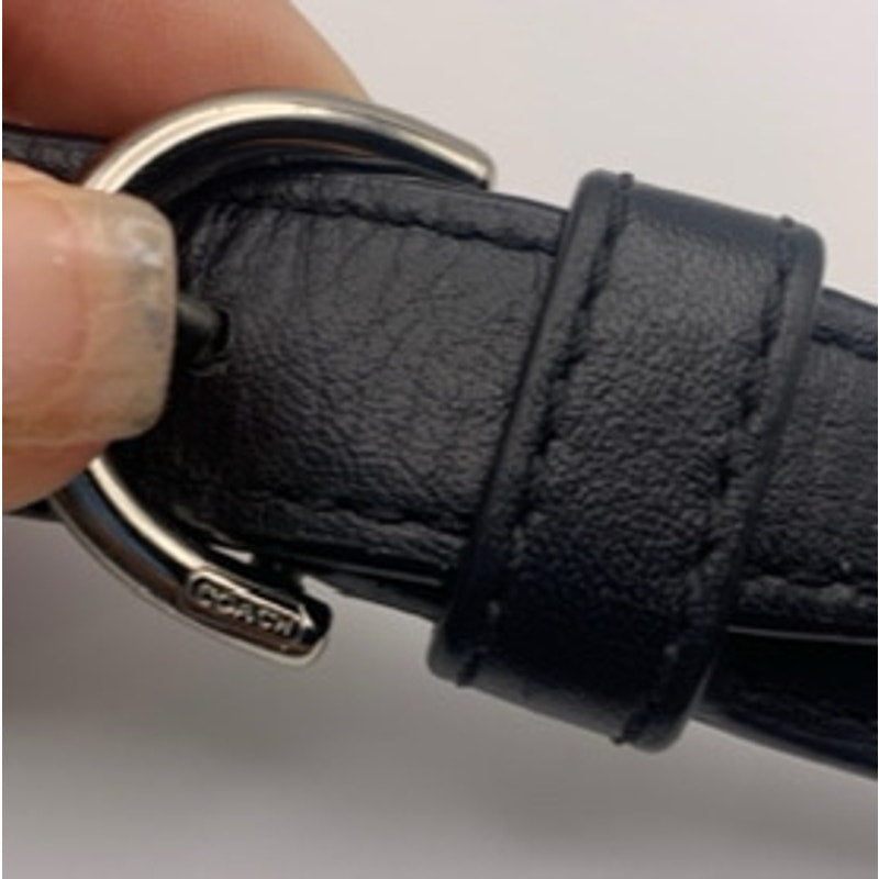 COACH Black Silver Belt Adjustable Replacement Strap