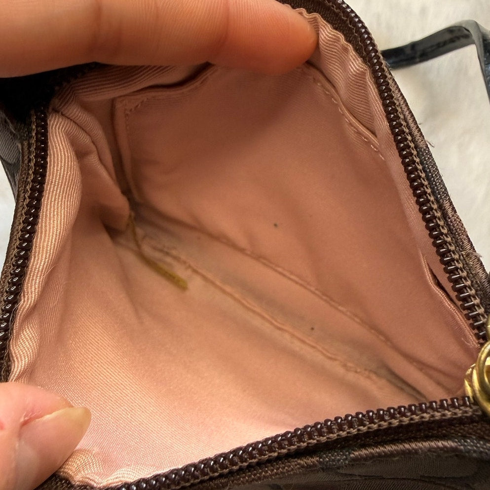 Coach Brown Wristlet