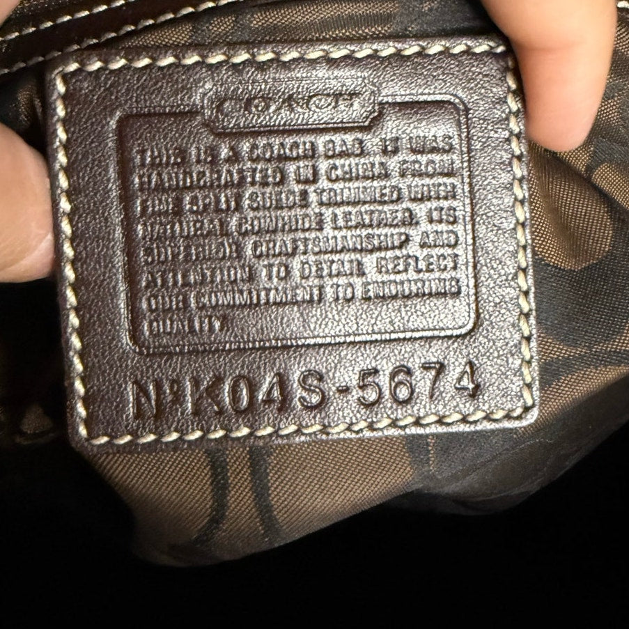 y2k COACH Vintage 2004 Pink Hampton Suede SOHO Flap Satchel