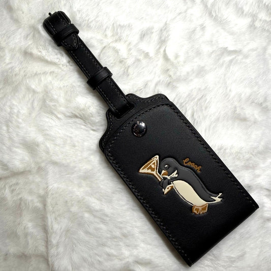 NWT COACH Luggage Tag With Penguin Print