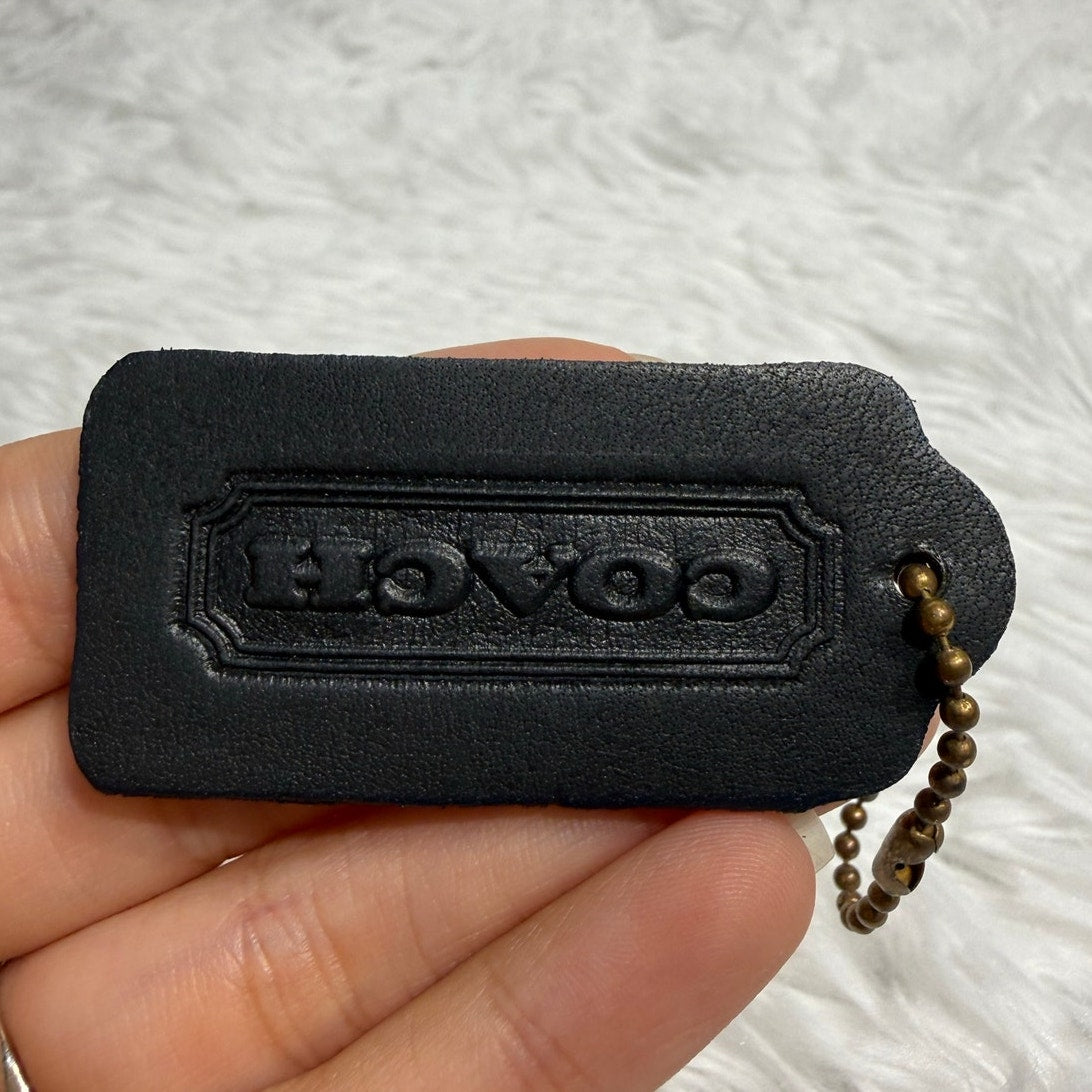 2" Vintage COACH Faded Navy Fob Bag Charm Hang tag Hangtag