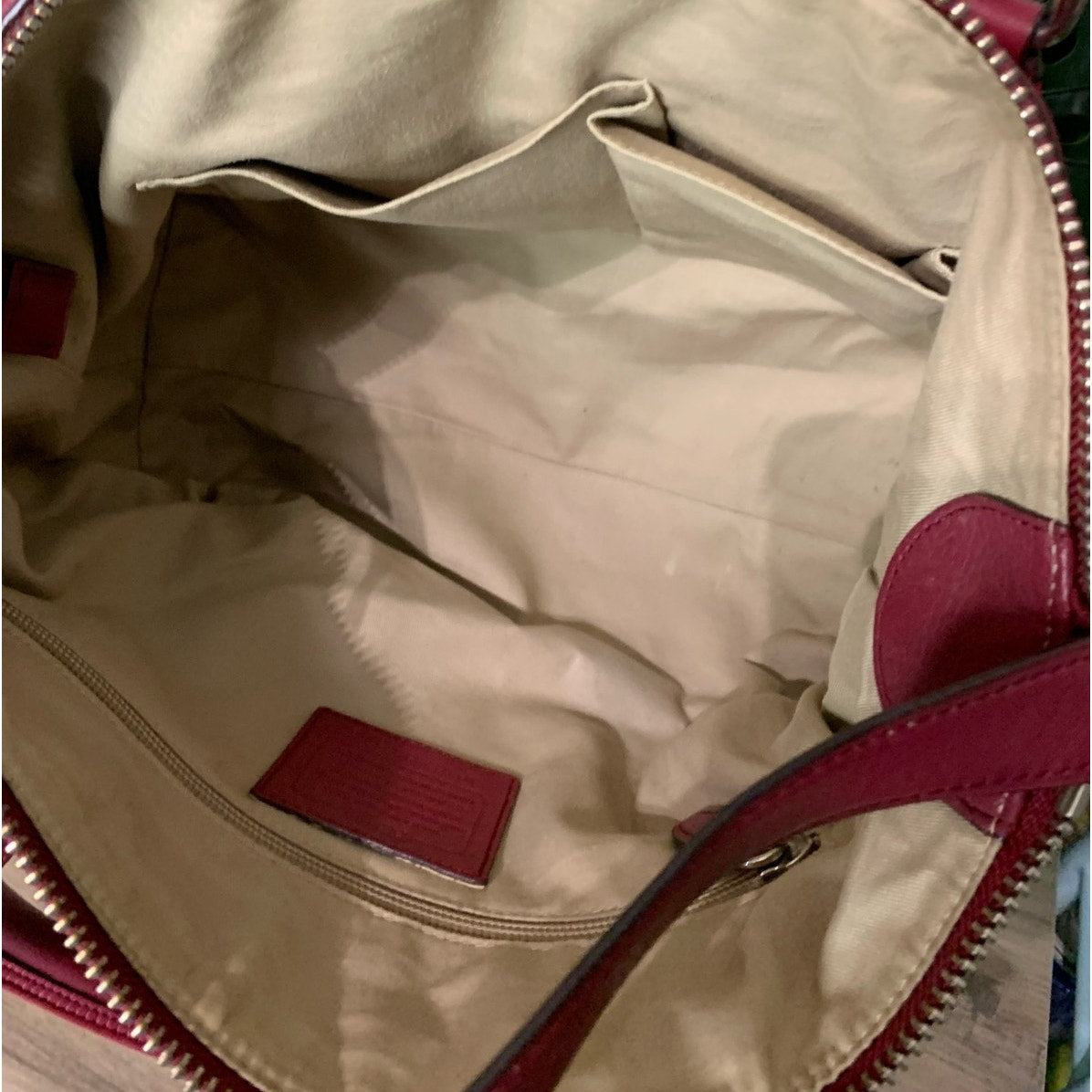 COACH Legacy Molly Duffle tote satchel purse handbag Cognac Glove Leather