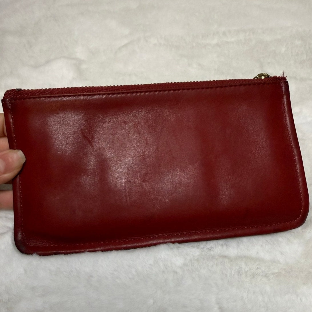 Vintage COACH Red Slim Pouch "Skinny Case" Style 7170