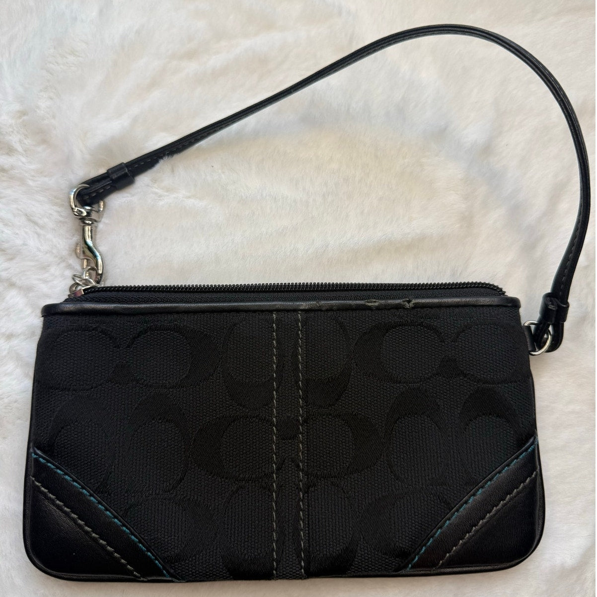 y2k Coach Vintage Leatherware Black Soho Wristlet