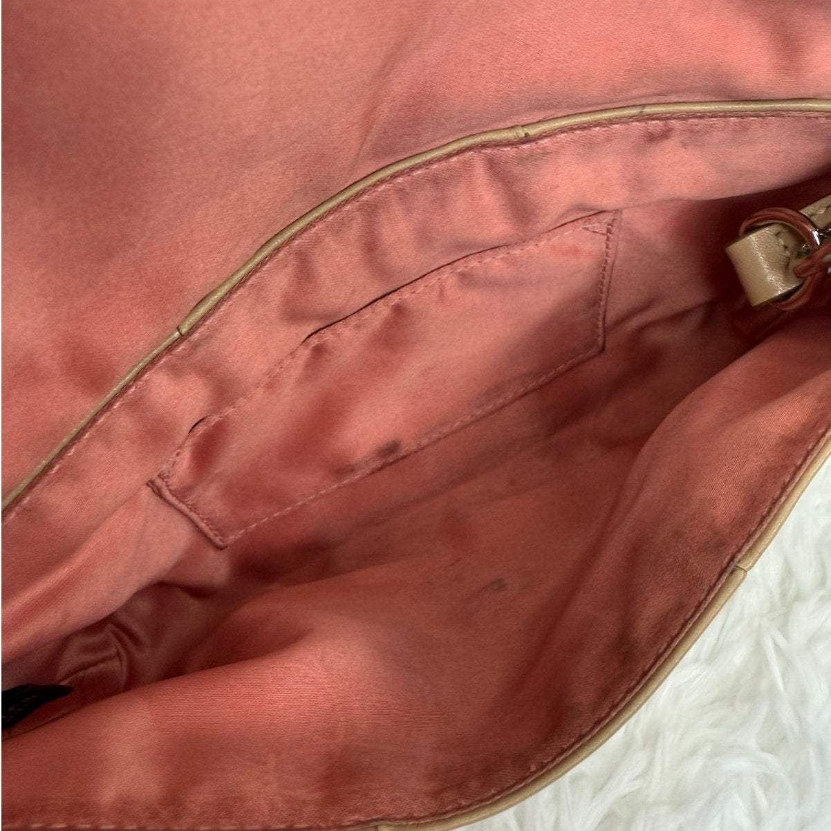 COACH y2k Tan Kristin Mini Purse Wristlet