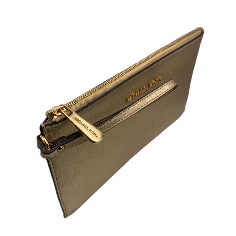 Michael Kors Gold Wristlet with Card Slots