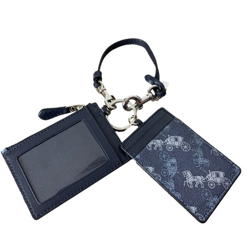 COACH ID Lanyard and Card Holder Bundle Carriage Set