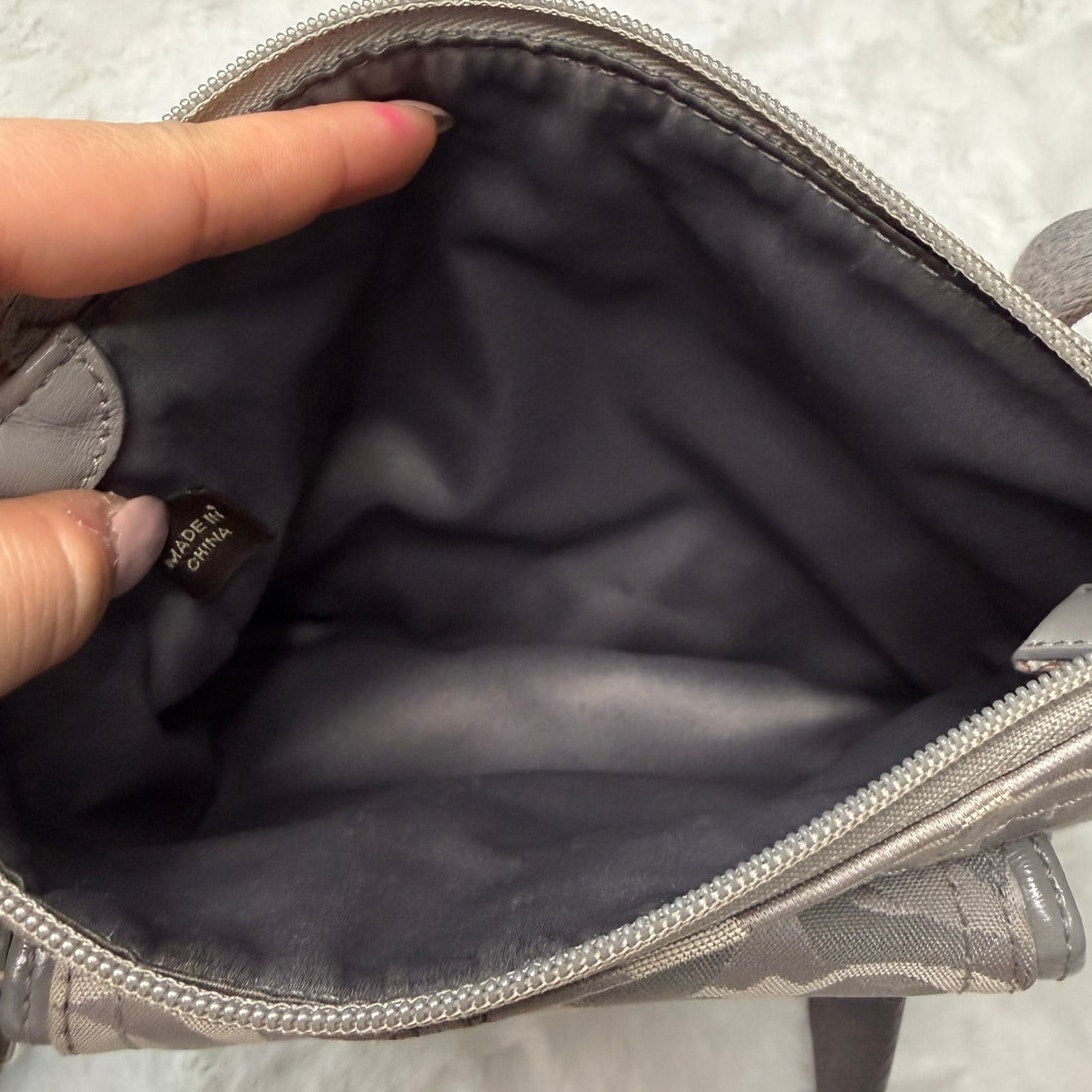 COACH Gray Signature Canvas Crossbody