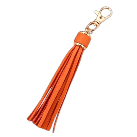 NEW Orange Tassel Bag Charm Tassels Keychains Purse Charms