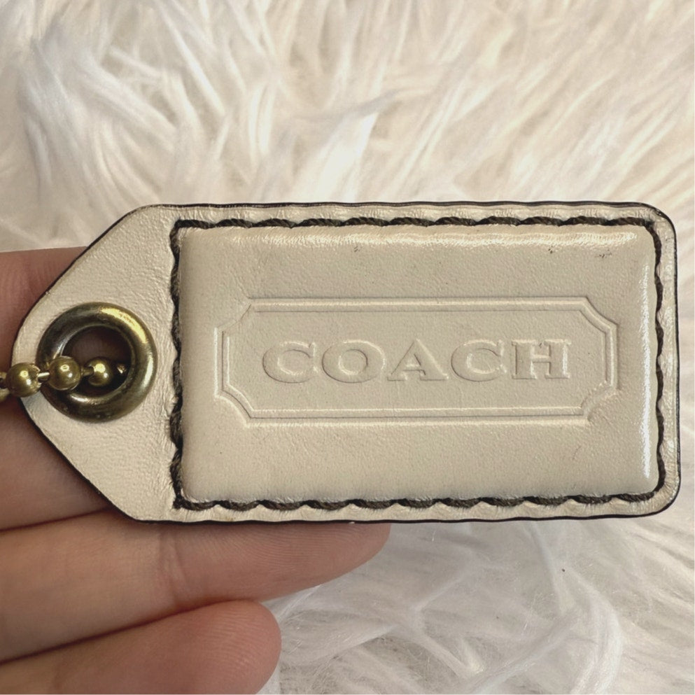 2" y2k COACH Vintage Fob Bag Charm Hang tag Hangtag