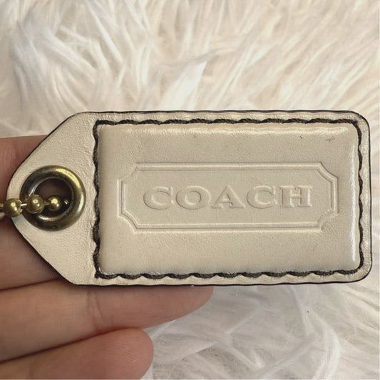 2" y2k COACH Vintage Fob Bag Charm Hang tag Hangtag