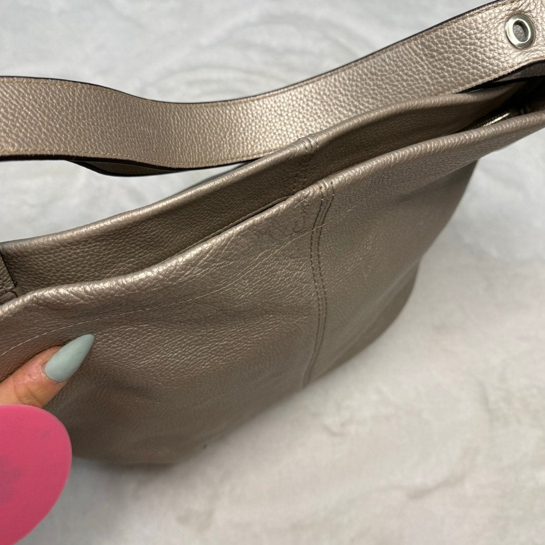 COACH 15064 Silver Duffel Bag Shoulder Bag Crossbody