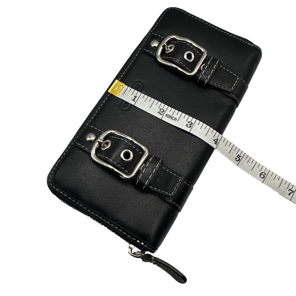 COACH y2k Soho Zoe Double Buckle Black Wallet