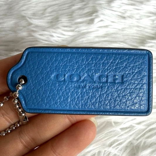 COACH Blue Fob Bag Charm Hang tag Hangtag