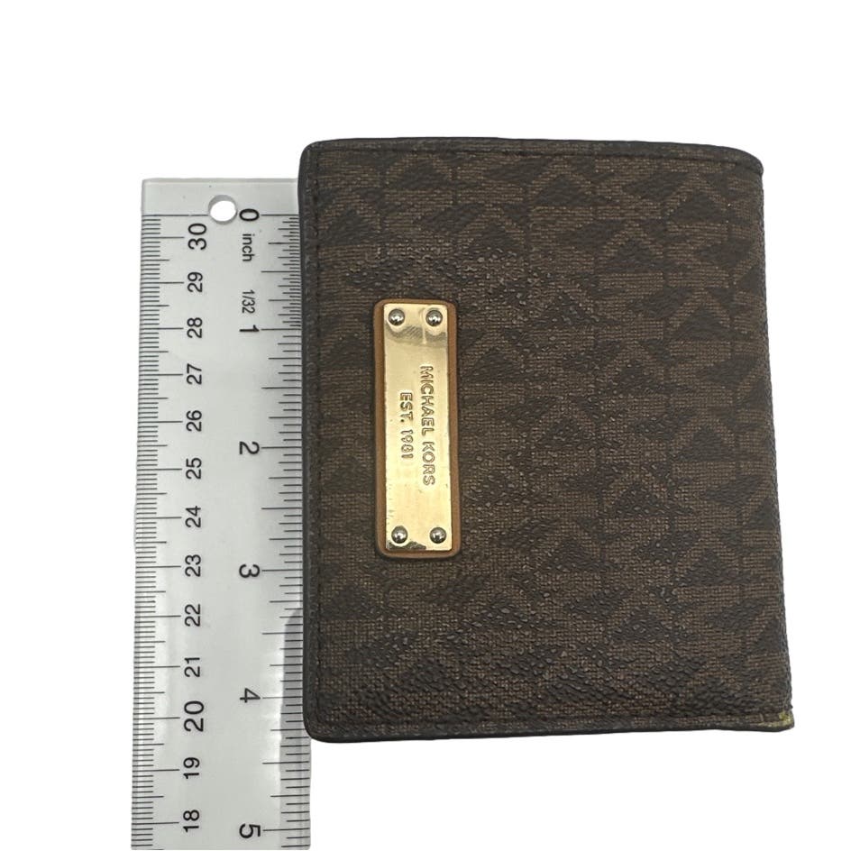 Michael Kors Brown Signature Card Wallet