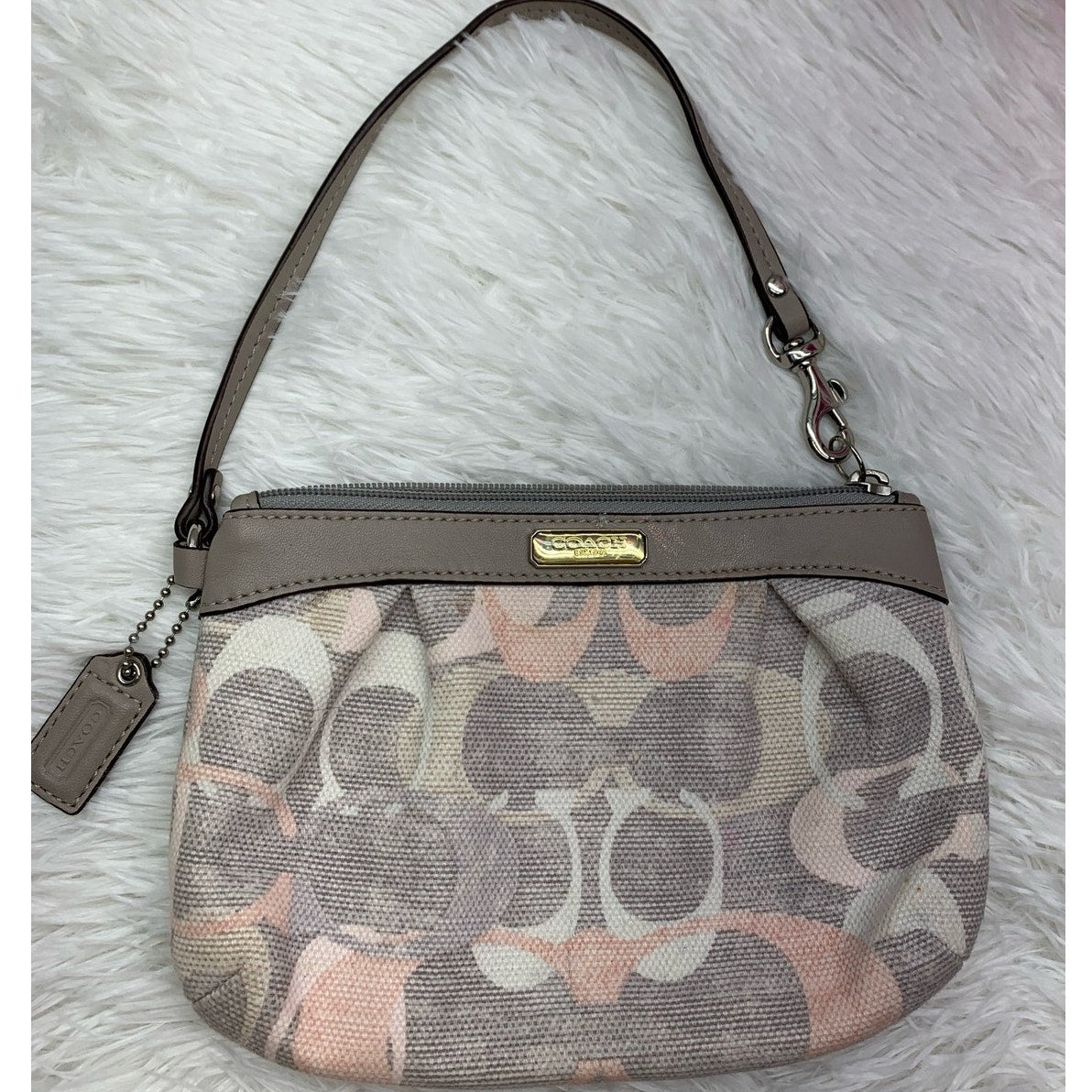 COACH Signature Canvas Wristlet