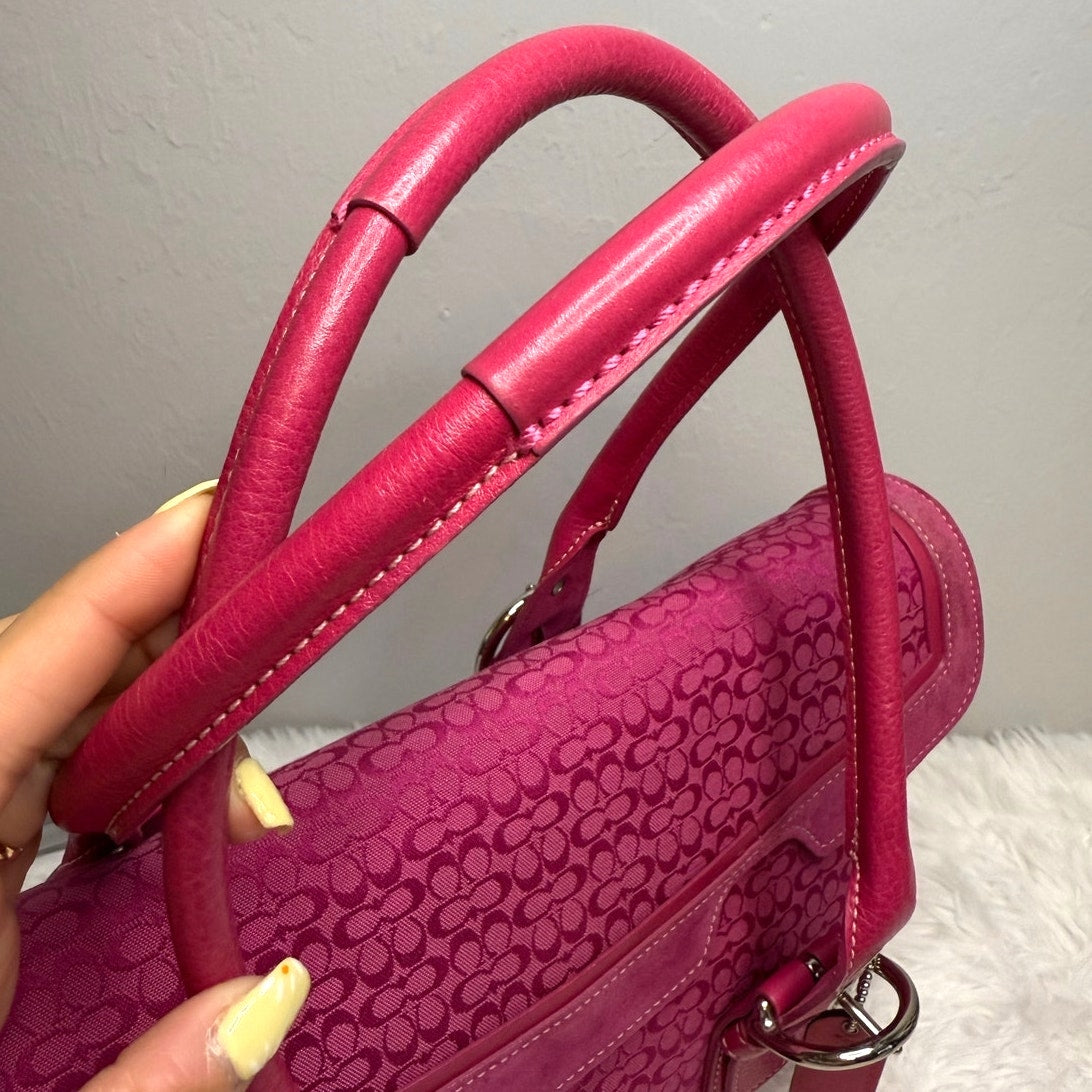 y2k COACH Vintage 2004 Pink Hampton SOHO Flap Satchel